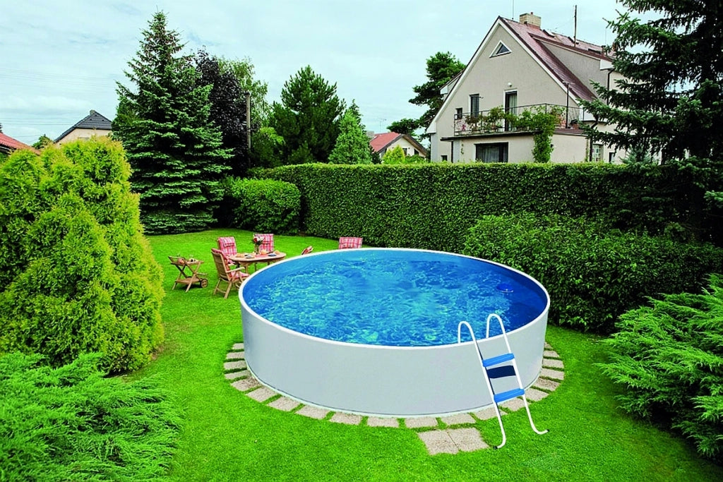 Azuro 300 - 3,6 x 0,9 m, BLU / BIANCO - con skimfilter 2000, senza fori