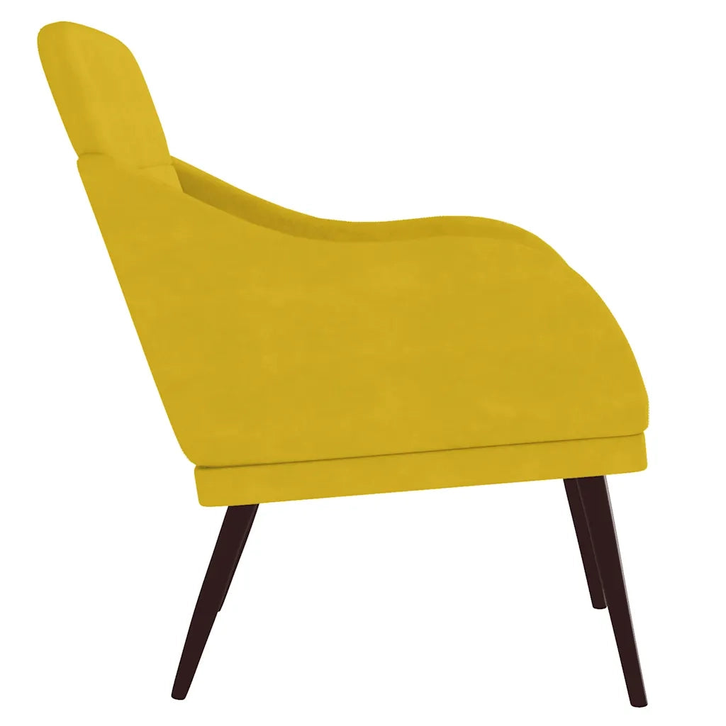 Poltrona Gialla 63x76x80 cm Velluto 351441