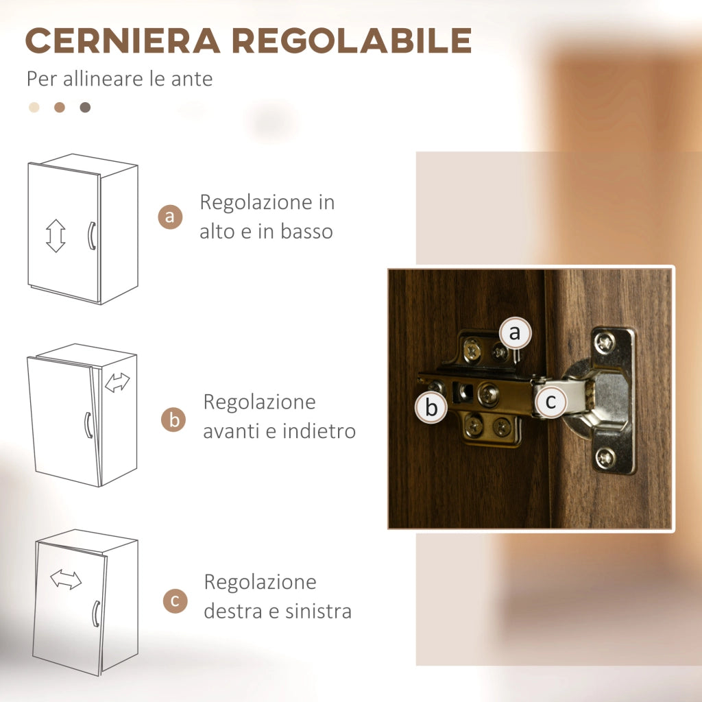 Credenza con 3 Cassetti e Ante ¨C Minimal ¨C Legno Massello