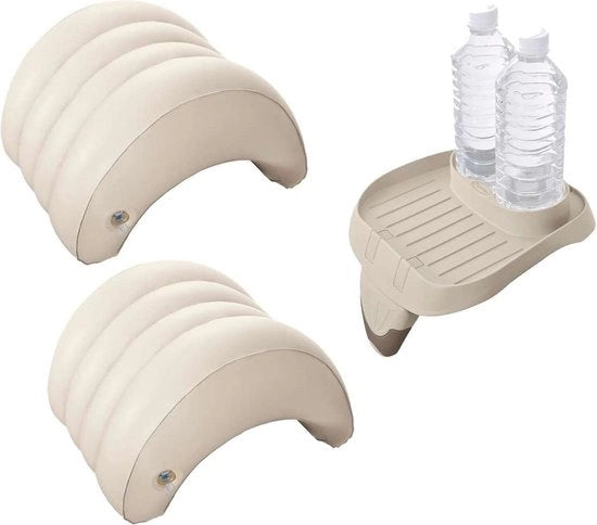 Accessori 3 in 1 - piatto di servizio e sostegno per capo - compatibile con accessori per vasche idromassaggio Jacuzzi