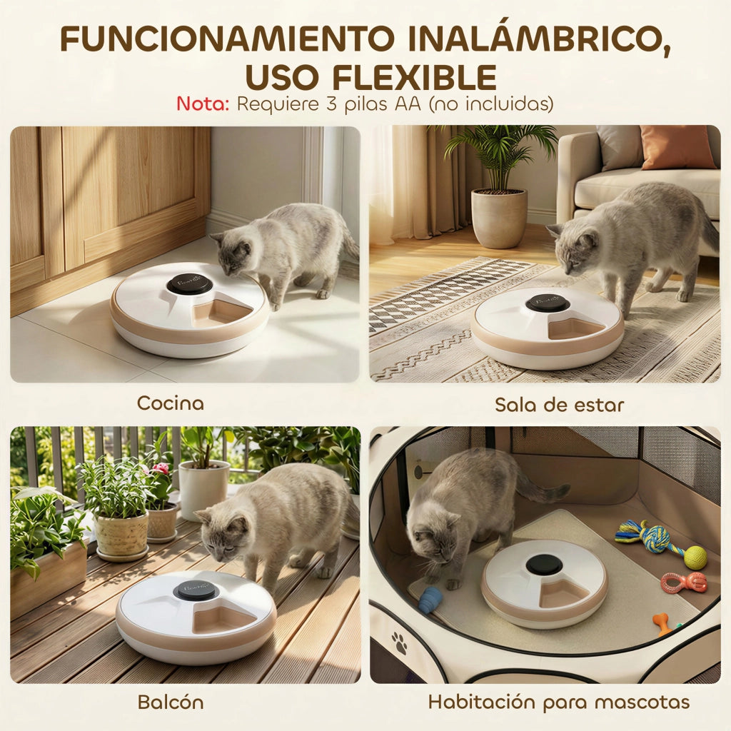 Distributore Automatico Cibo per Cani e Gatti ¨C Xylo ¨C 6 Scomparti Timer Programmabile con Display LED