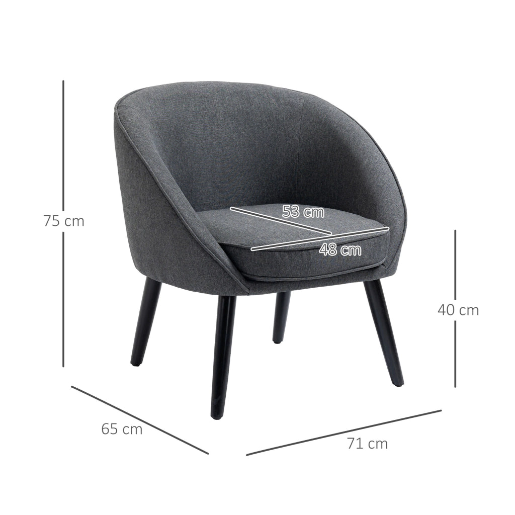 Poltrona Relax Legno Tessuto ¨C Minimal ¨C Grigio