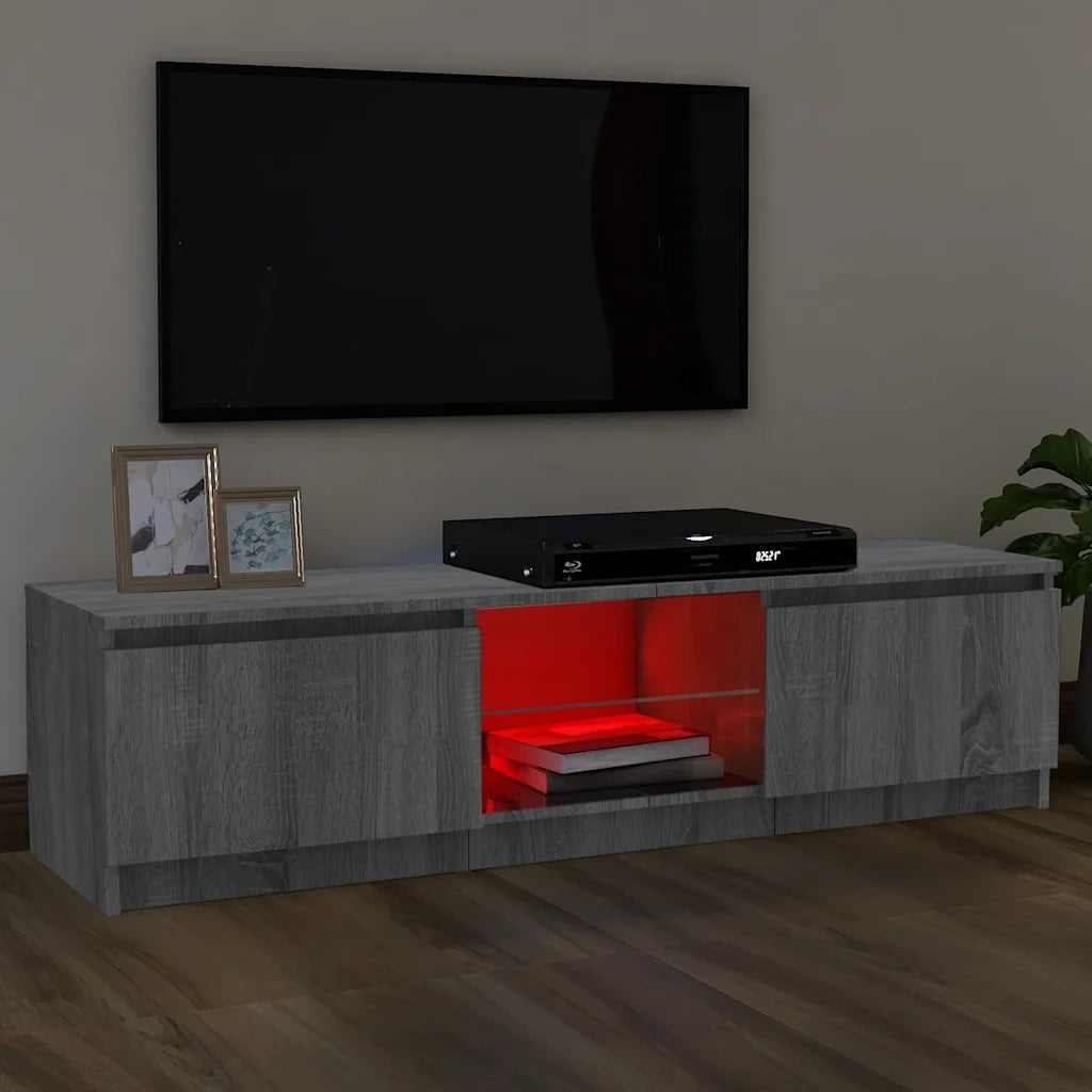 Mobile TV | Armadietto TV | Mobile Porta TV con Luci LED Grigio Sonoma 120x30x36 cm