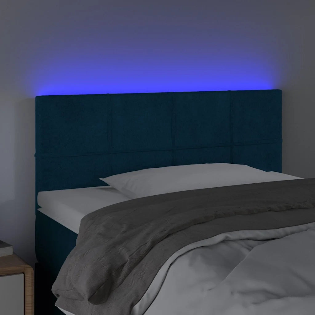 Testiera a LED Blu Scuro 80x5x78/88 cm in Velluto 3121646