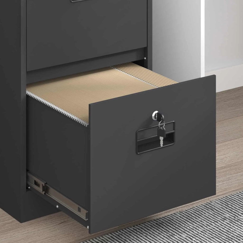 Armadio per File con cassetto Nero 44 x 50 x 106.5 cm