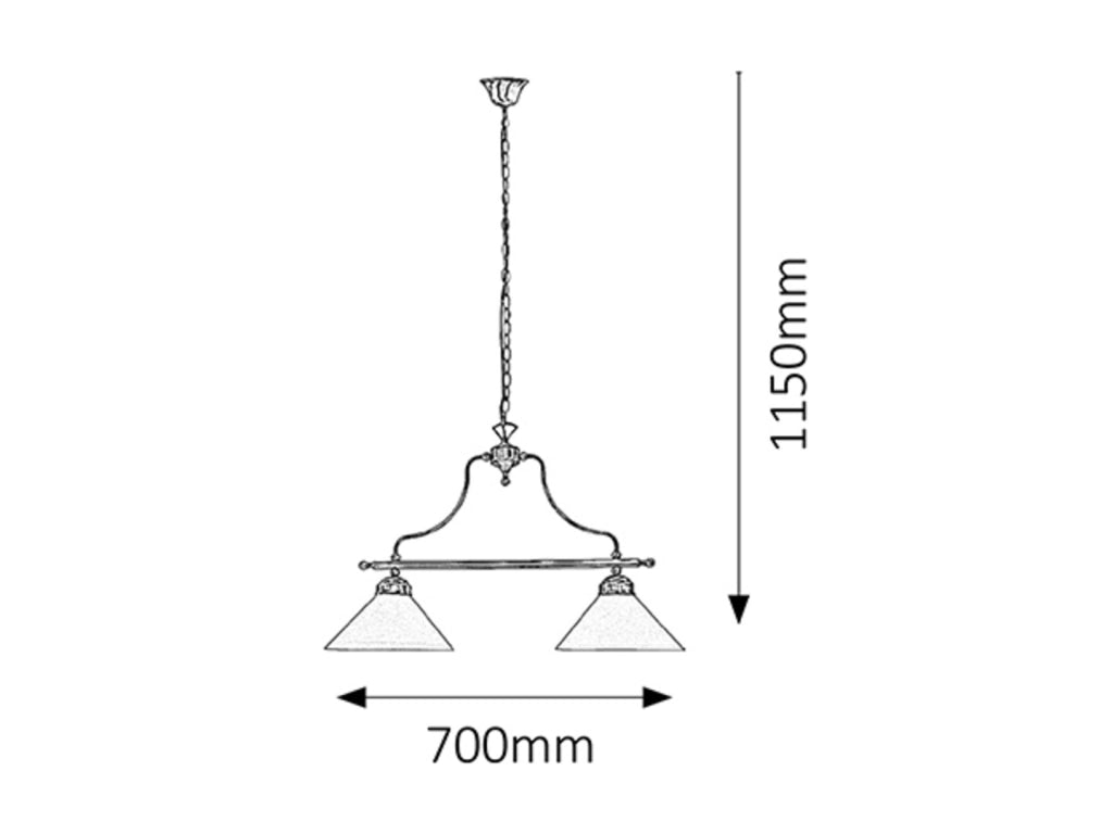 Lampada a sospensione Marian 2xE27 bronzo metallo Rabalux