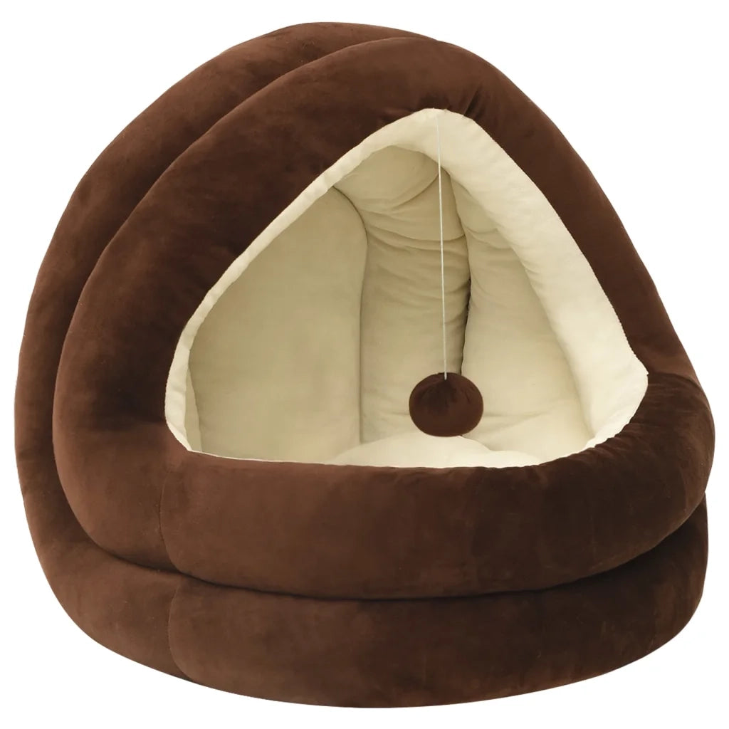 Letto per Gatti 40x40x35 cm Marrone e Crema CFW9308661