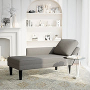 Sdraio con Cuscino Destro in Velluto a Coste Grigio Chiaro CFW2674701