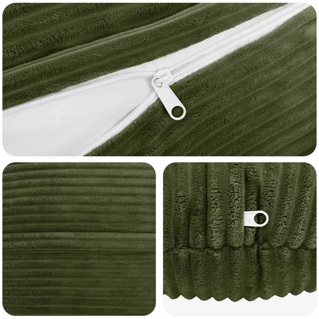 Federa 2 pcs HEERLEN Verde Ø 40 cm corduroy 922289