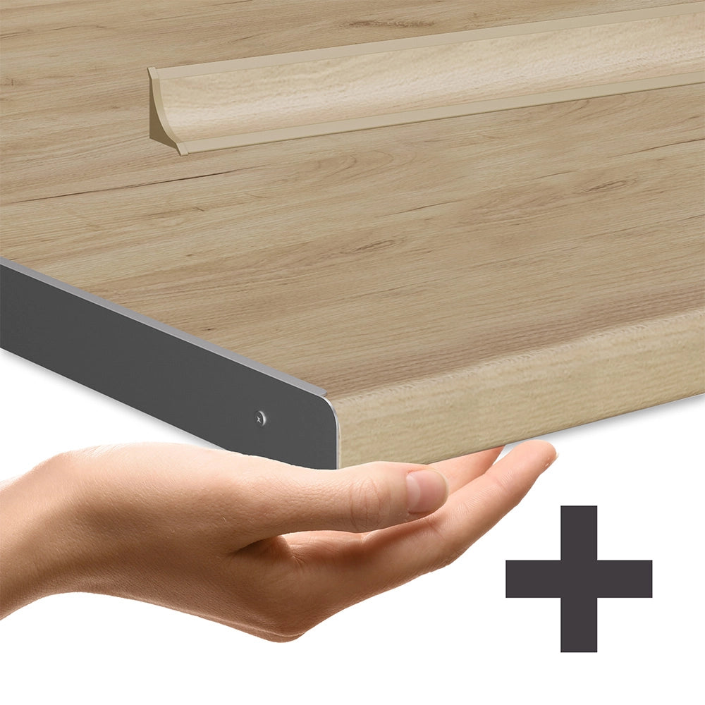 Vicco Cucina componibile Cemento/Bianco 200 cm , PL Rovere