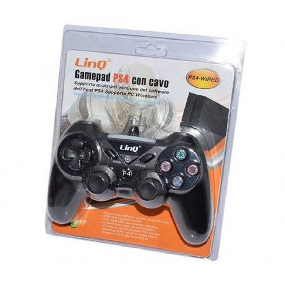 Trade Shop - Joypad Ps4 Con Filo Compatibile Joystick Dualshock Console Dual Vibration Ps4-wired -