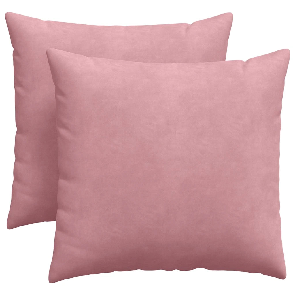 Cuscini da Divano 2 pz | Cuscini per sedie Rosa 45 x 45 cm Tessuto in Cords