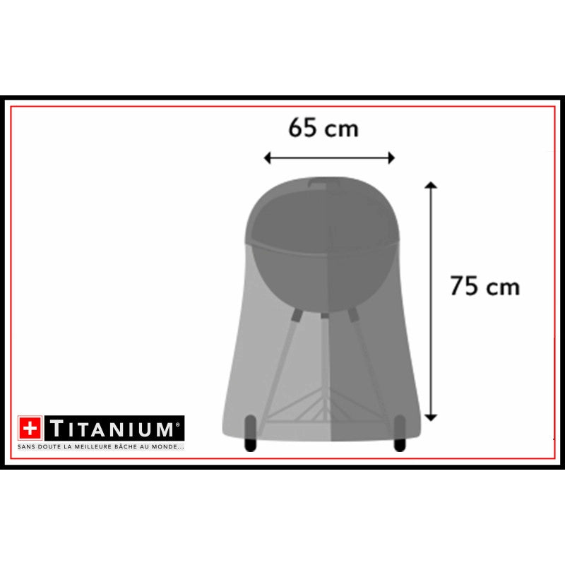Copertura per Barbecue rotondo TITANIUMÂ® - ARGENTO