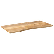 Piano Scrivania con Curva-Piano Tavolo-Top della scrivania 120x50x2,5cm Massello Grezzo di Mango
