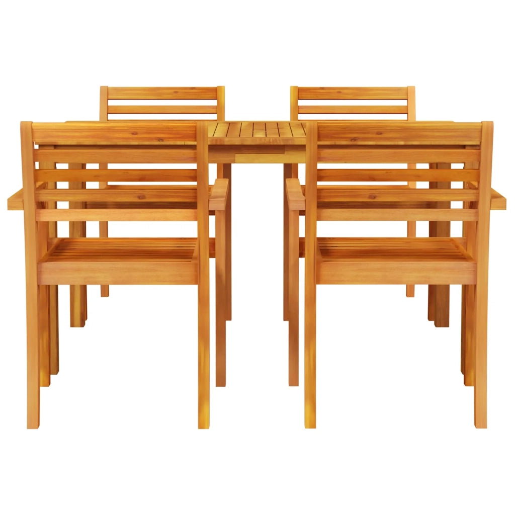 Set da Pranzo per Giardino 5 pcs Marrone