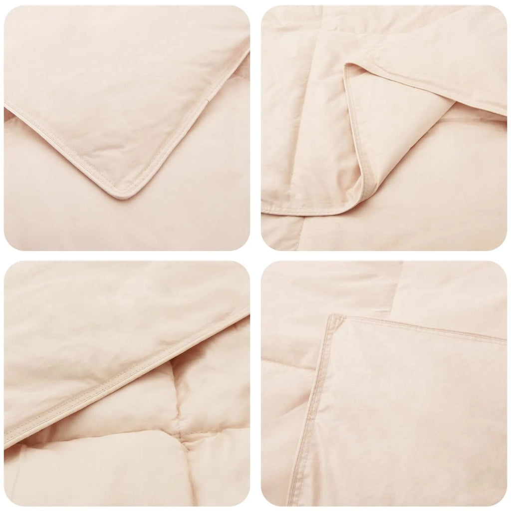 Set di Piumoni 2 pz 155 x 220 cm Tutte le stagioni Beige 3431906