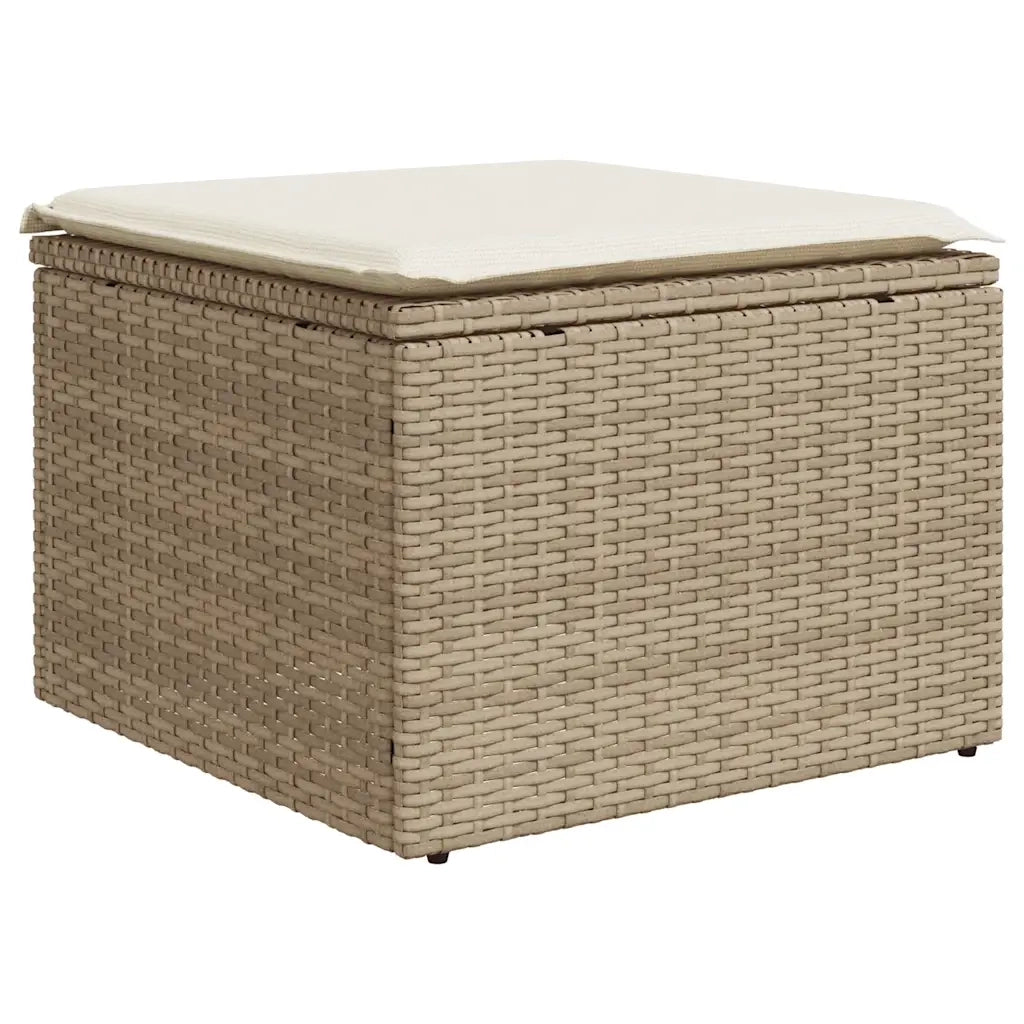 Set Divano da Giardino 6 pz con Cuscini Beige in Polyrattan 3268498