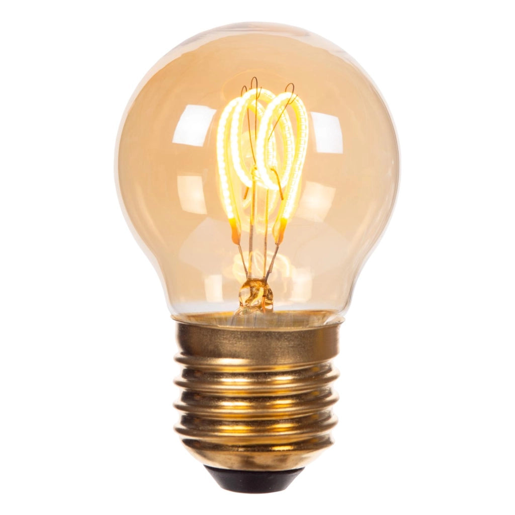 Lampadina LED filamento E27 3W ambra sfera Lucide