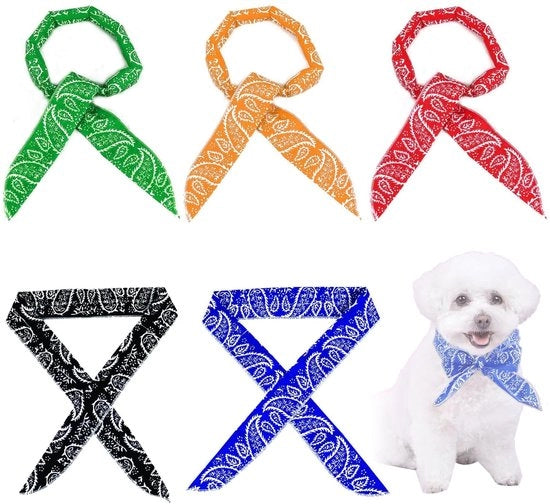 Scialle raffreddanti per cani/gatti - 5 pezzi - flessibile - ad alta velocità di assorbimento - duraturo - adatto per cani/gatti - materiale di alta qualità polyester - scialle raffreddante
