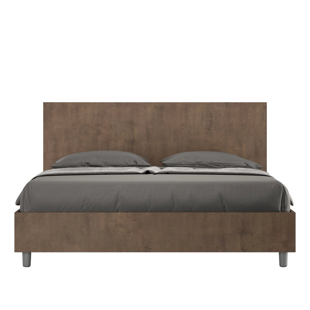 BS COM Letto matrimoniale con rete 160x200 noce