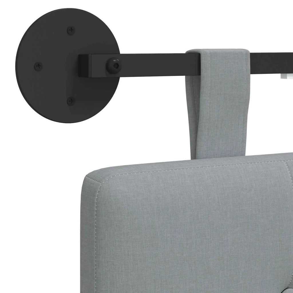 Testiera | Testata sospesa Con luce LED Grigio Chiaro Tessuto