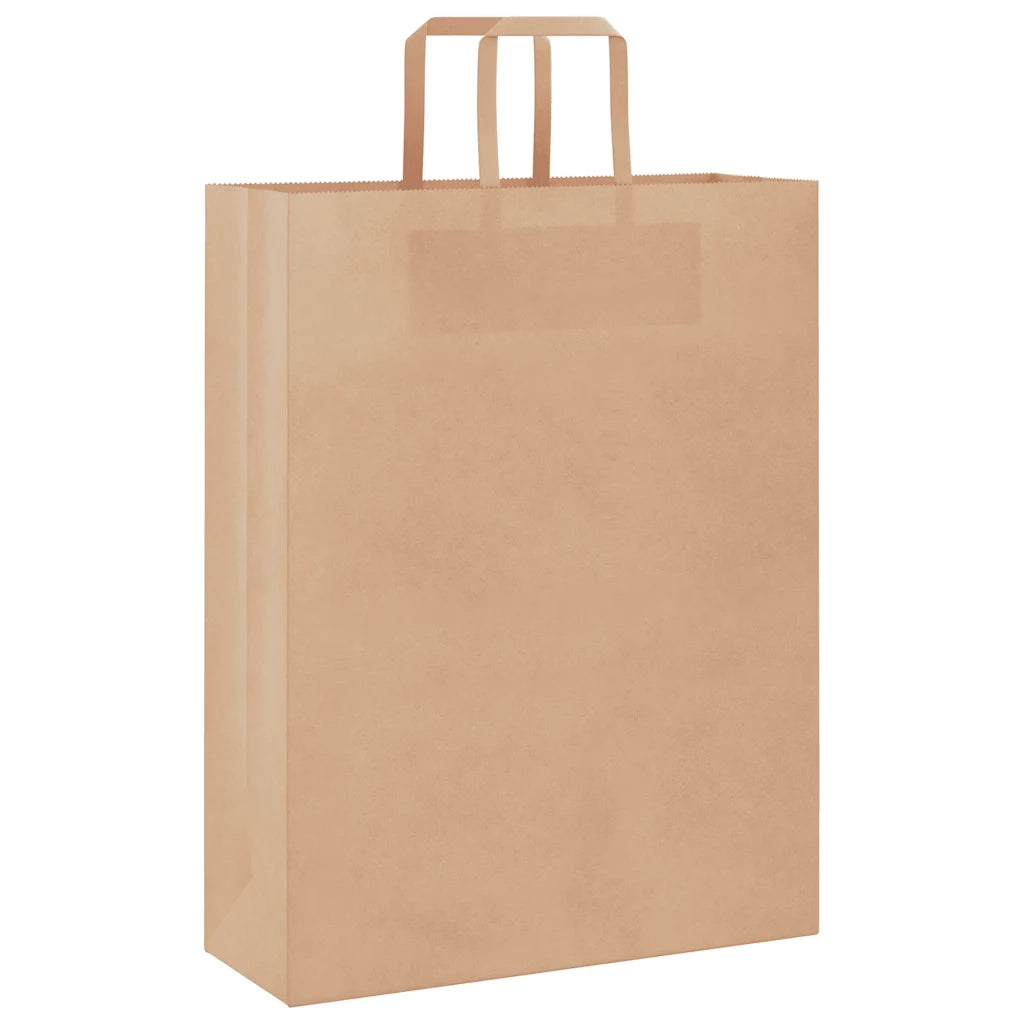 Sacchetti di Carta 250 pz con Manici Marrone 32x12x42 cm CFW8617824