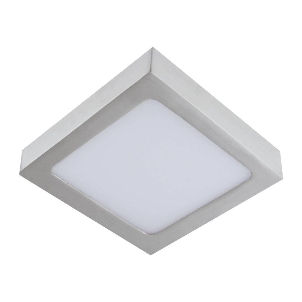 Plafoniera LED quadrata 22,5cm cromo opaco 18W 4000K Struhm
