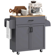 Mobile Cucina con Ruote ¨C Minimal ¨C Grigio 105x36x85 cm