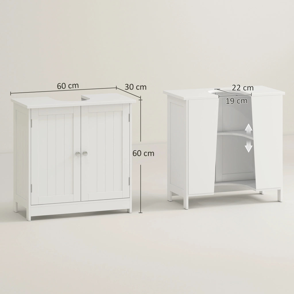 Mobile Sottolavabo Bagno ¨C zephmum ¨C Bianco 60x30x60