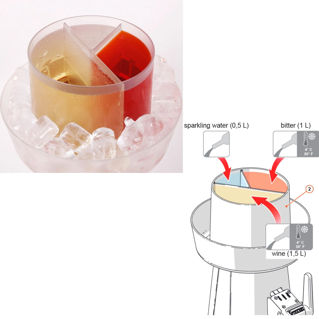 SPRIZZER Kit Completo Arancio in Plastica con 6 Bicchieri per Aperitivi Design Italiano Funzionale e Colore Vivace – SPRIZZER-ARANCIO-6-BICCHIERI