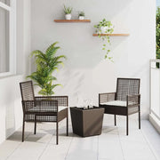Set Bistro da Giardino 3 pcs Marrone polyrattan 3334956