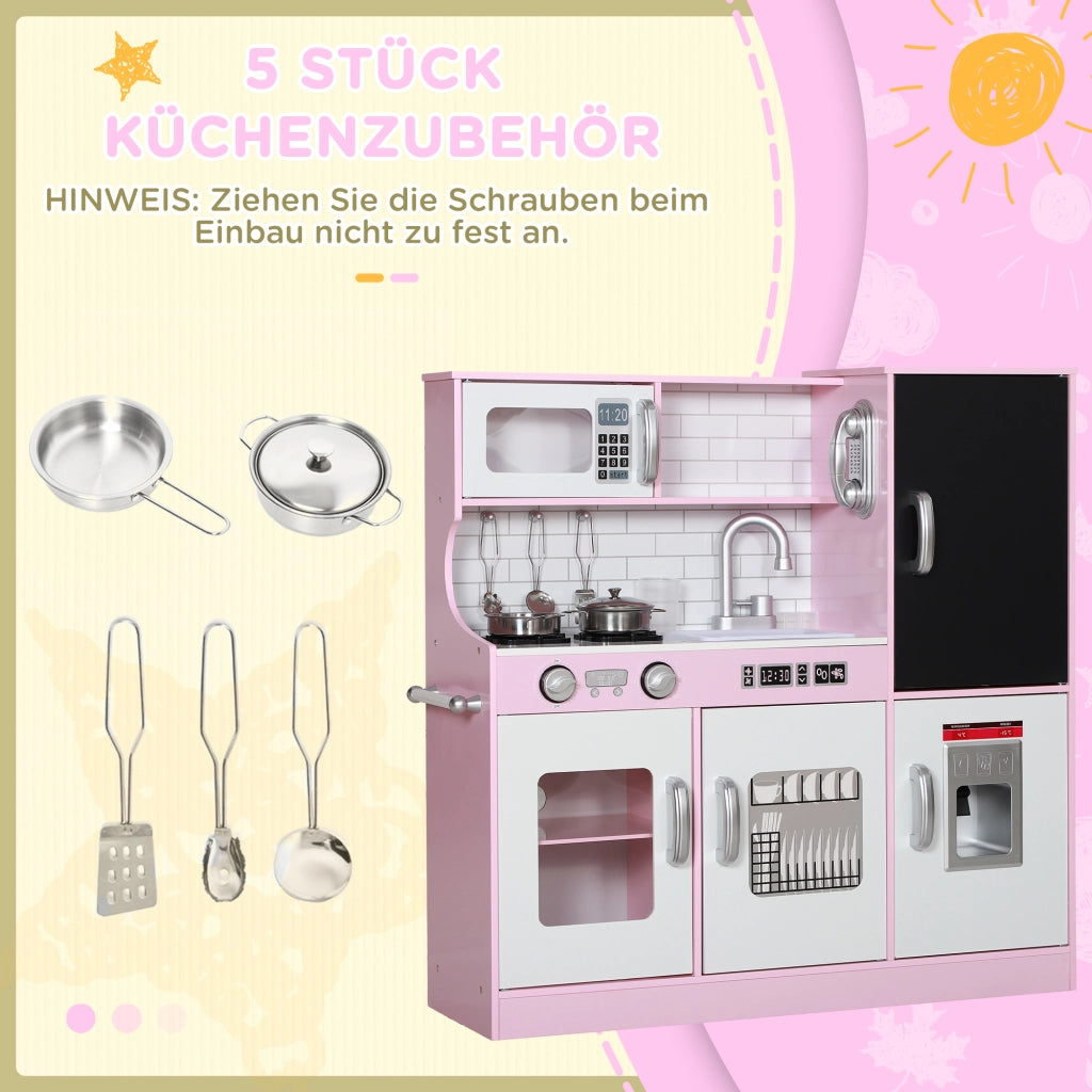 Cucinetta Bambini con Accessori ¨C Zephmum ¨C Rosa 84x27x81 cm
