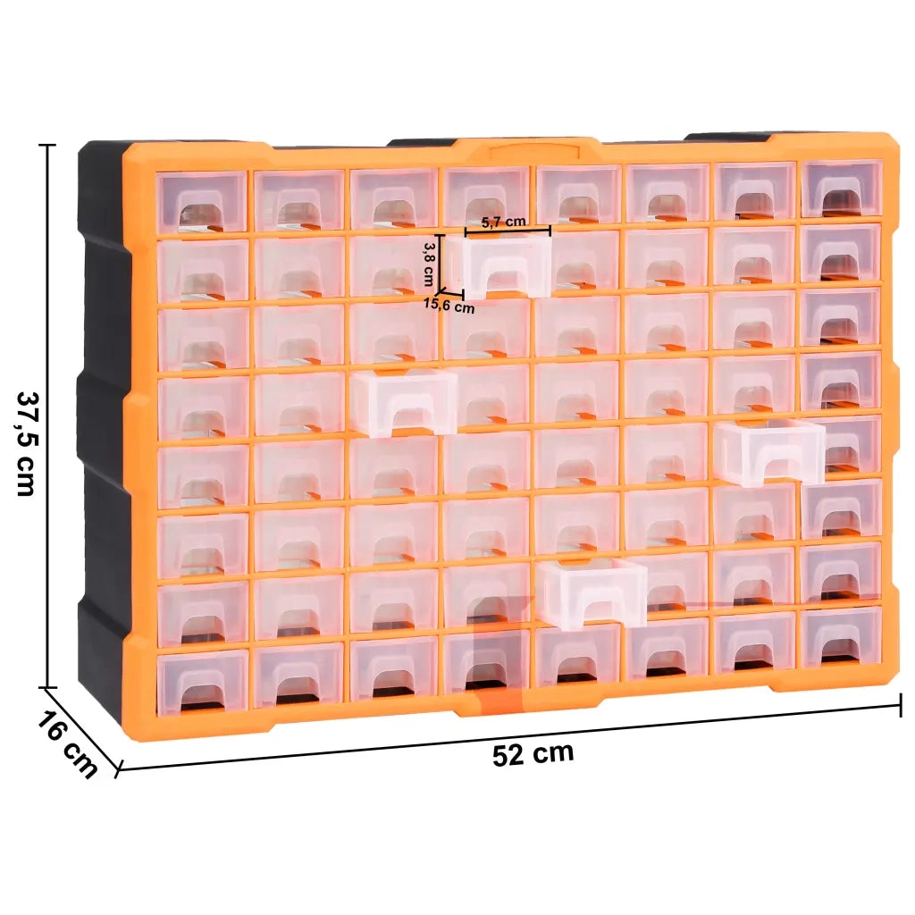 Mobile Contenitore con 64 Cassetti 52x16x37,5 cm 147579