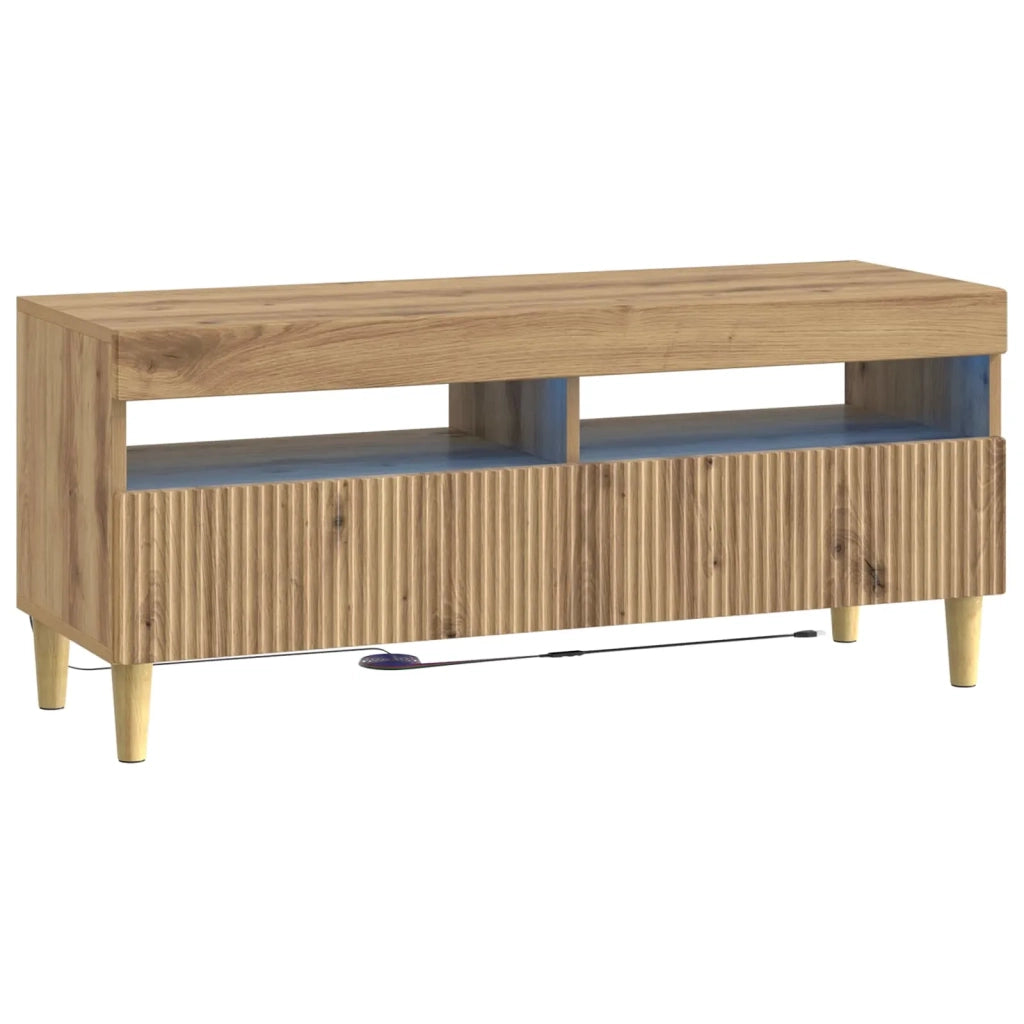 Mobile TV LED Rovere Artigianale Legno ingegnerizzato 896774