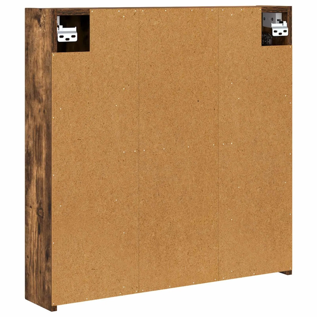 Mobiletto per specchio da bagno Rovere fumé 70 x 14,5 x 70 cm 889091