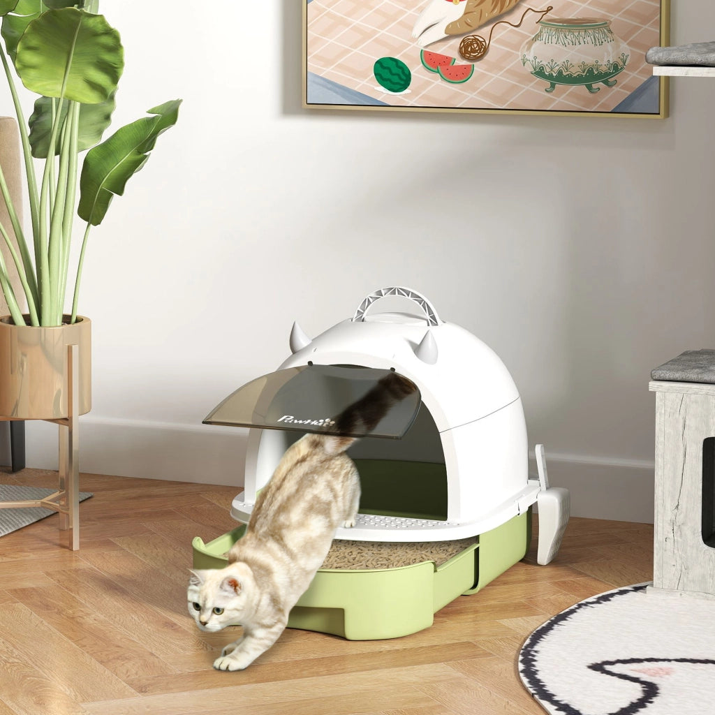 Casetta per gatti chiusa ¨C Minimal ¨C 40,5x52x39 cm verde