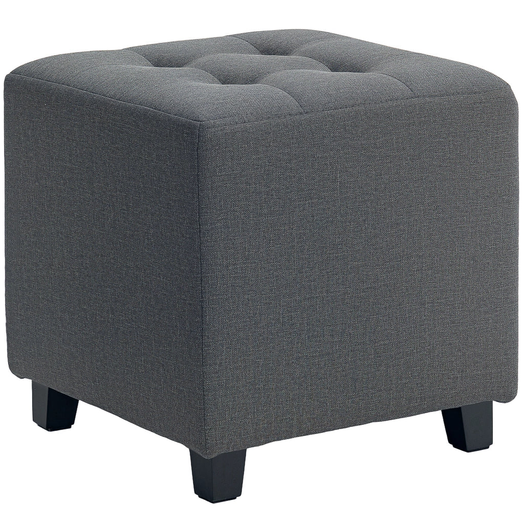 Tavolino Basso Imbottito Grigio con Tasca Laterale ¨C Minimal ¨C Lino