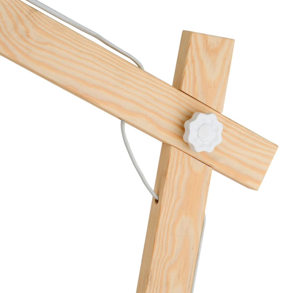 Lampada da terra OSLO bianca legno E27 15W TK-Lighting 5592