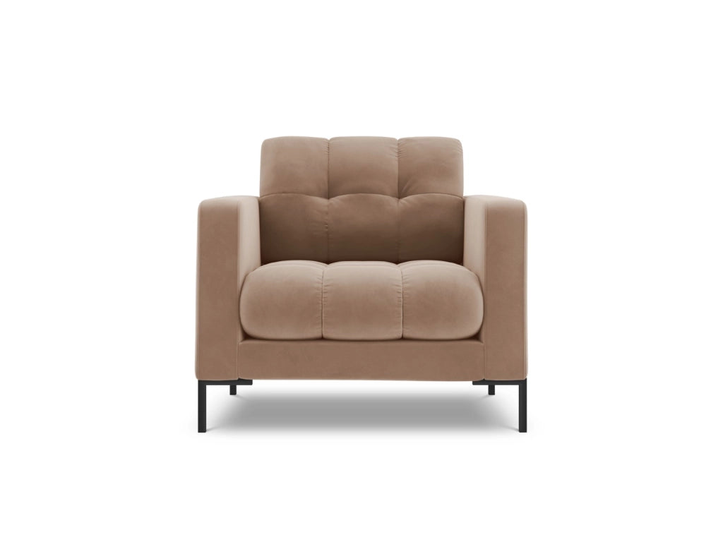 Cosmopolitan Design - Poltrona "Bali" in velluto beige 