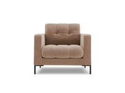 Cosmopolitan Design - Poltrona "Bali" in velluto beige 