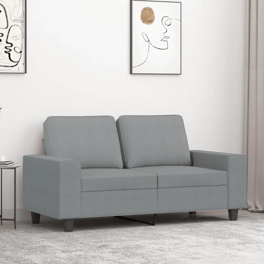 Divano a 2 Posti-Sofa 2 Posti Grigio Chiaro 120 cm in Tessuto 284937