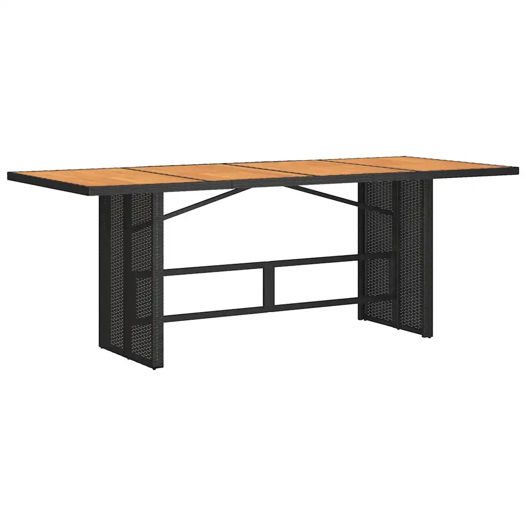 Set Bistrò da Giardino 9 pz con Cuscini in Polyrattan Nero 3277134