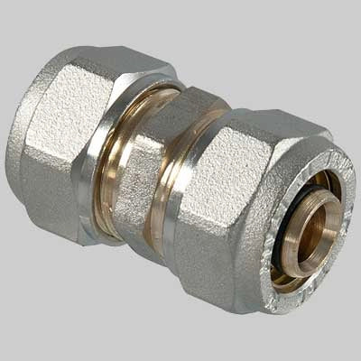Raccordo a compressione diritto doppio  32 x 32     T.D.M.