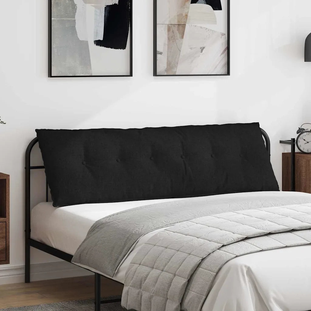 Cuscino per Schiena | Cuscino dorsale Nero 160 x 19 x 50 cm Tessuto