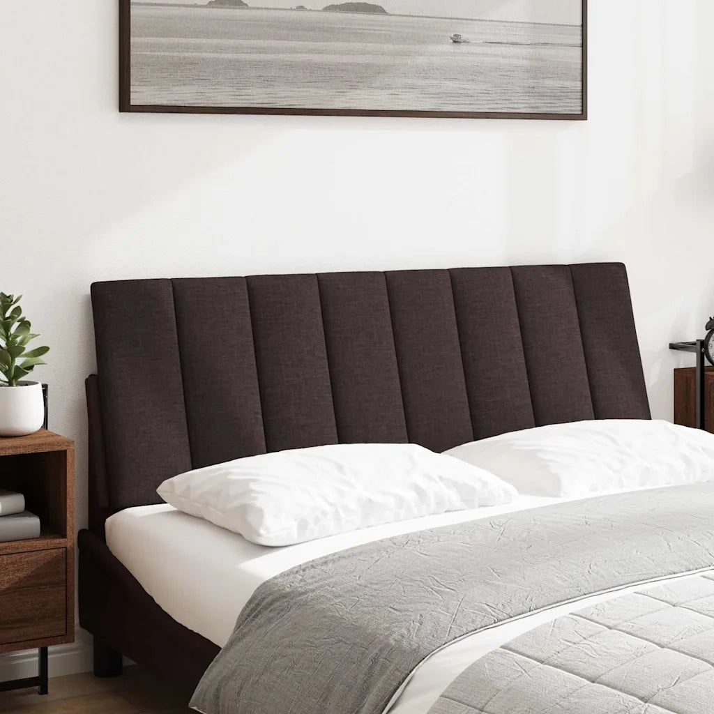 Cuscino Testiera Hanko Marrone Scuro 120 cm in Tessuto 4019159