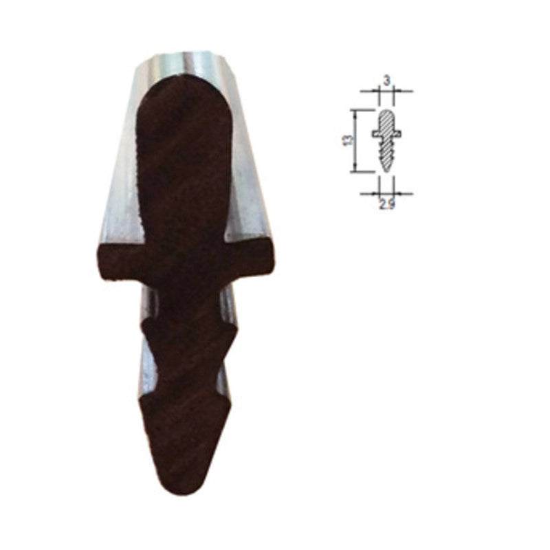 PROFILO GUIDA IN PVC 3XH13 MM DA 2 M