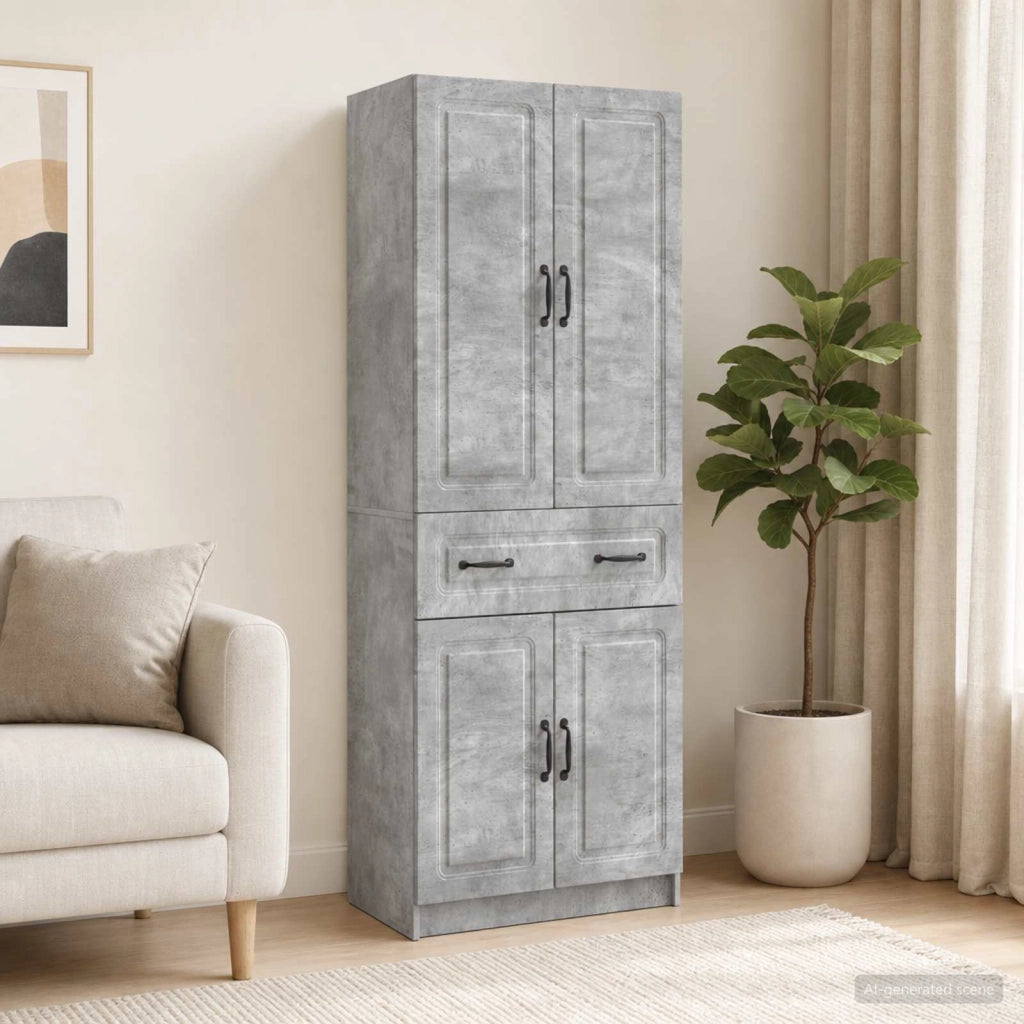 Set di armadi 2 pz Grigio Cemento Legno ingegnerizzato 3416991