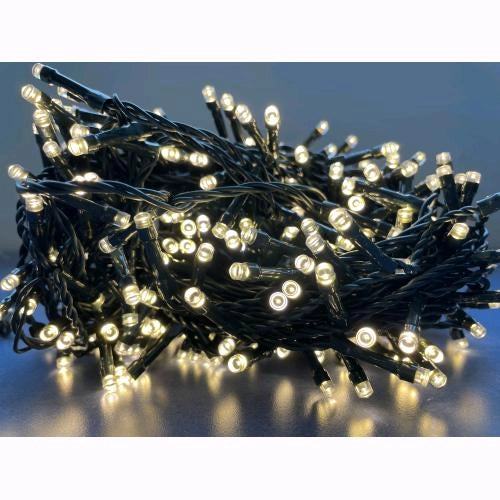 Serie Luci Natale 300 Led Luce Calda Traditional Filo 17 mt Uso Esterno D2199