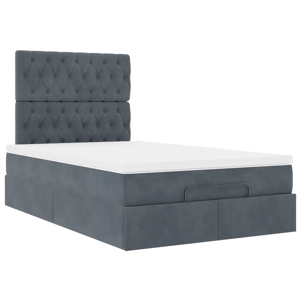 Struttura Letto Pouf con Materassi 120x200 cm Velluto 3314385