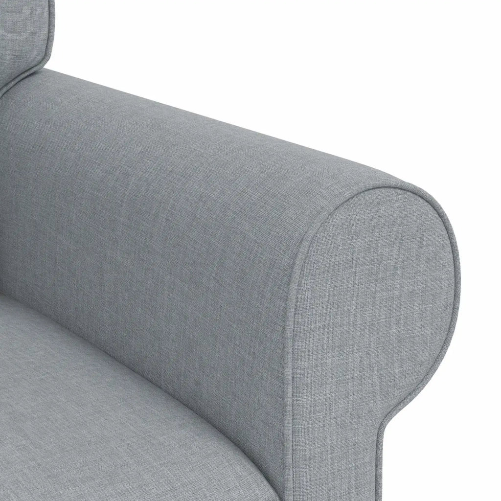 Set di divani 2 pcs Grigio chiaro 155 x 82 x 80 cm Tessuto 3407486